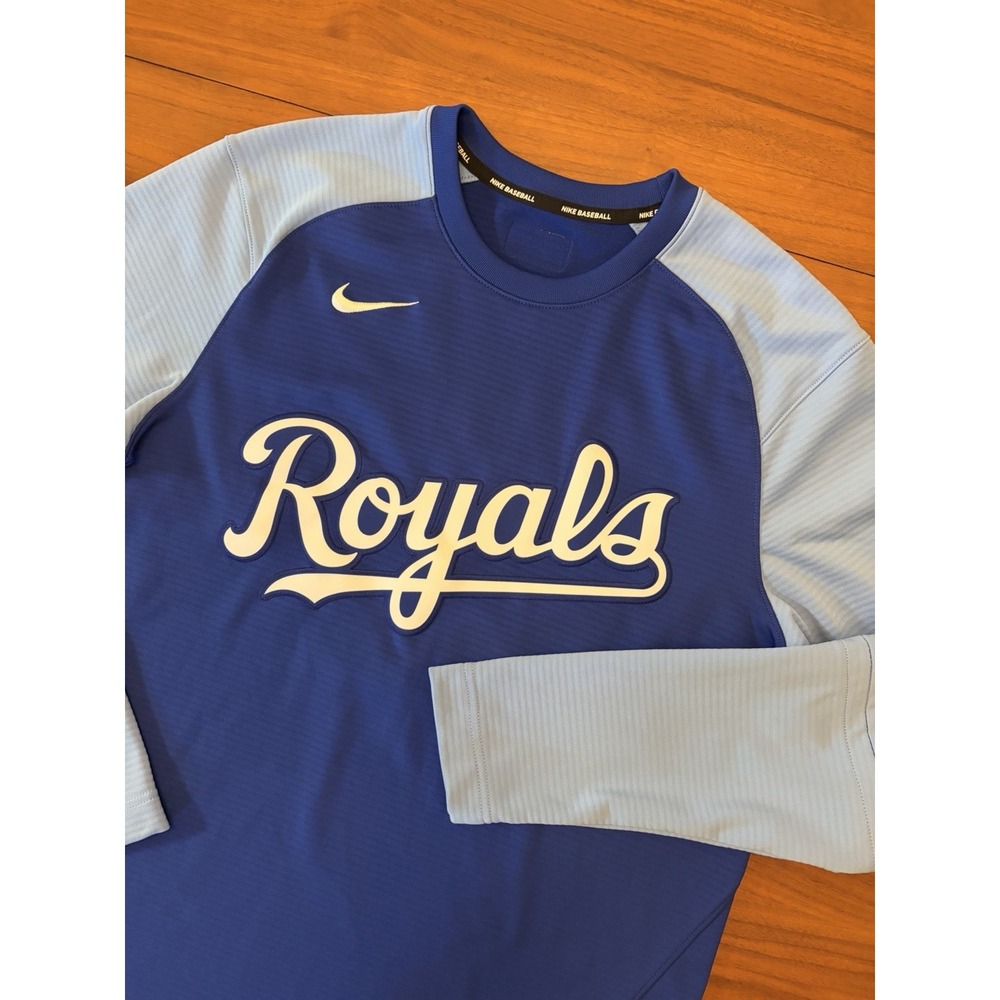 Kansas City Royals Nike Therma Base Pullover Mens M Batting Practice Long Sleeve